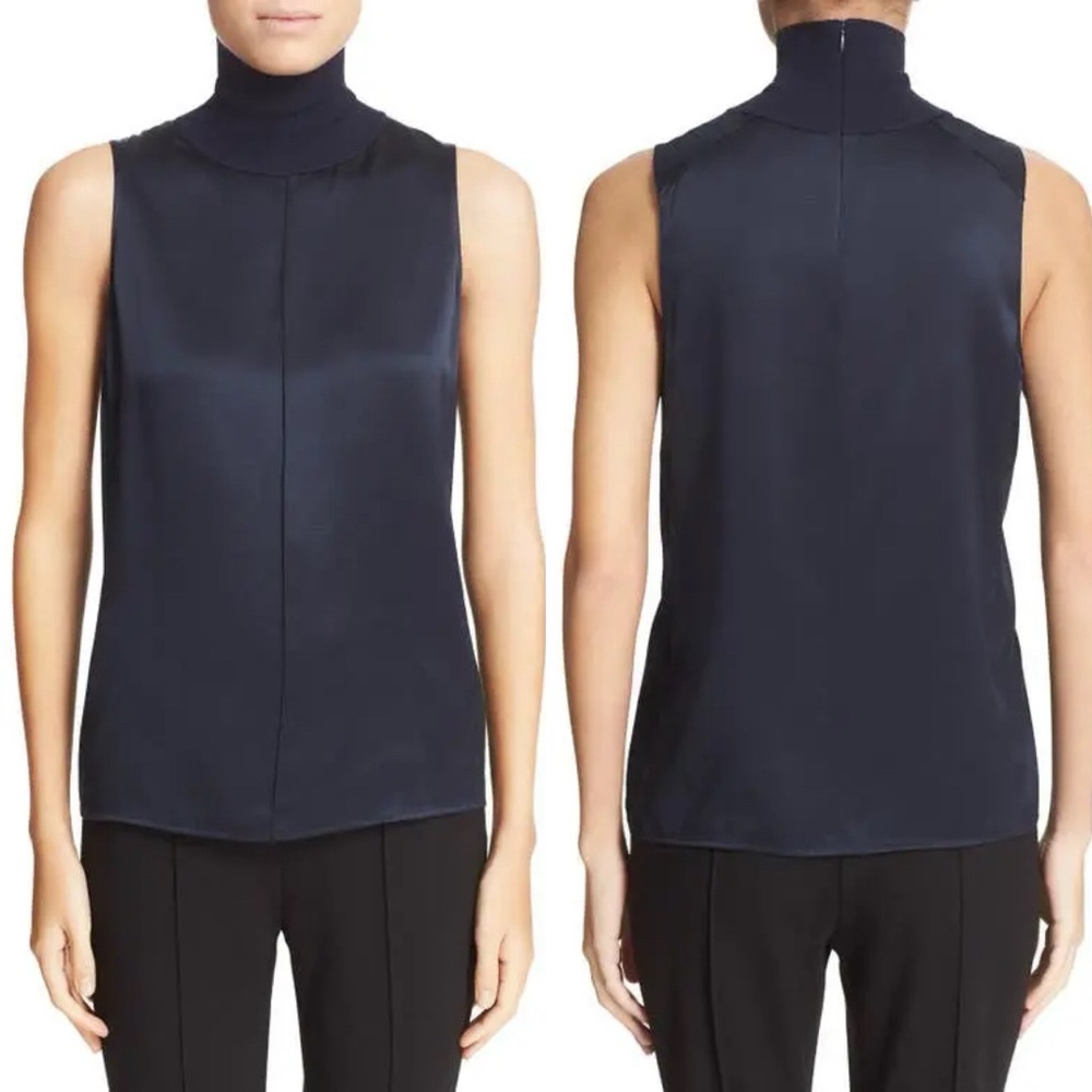 RAG & BONE / Singer Silk Sleeveless Turtleneck Top